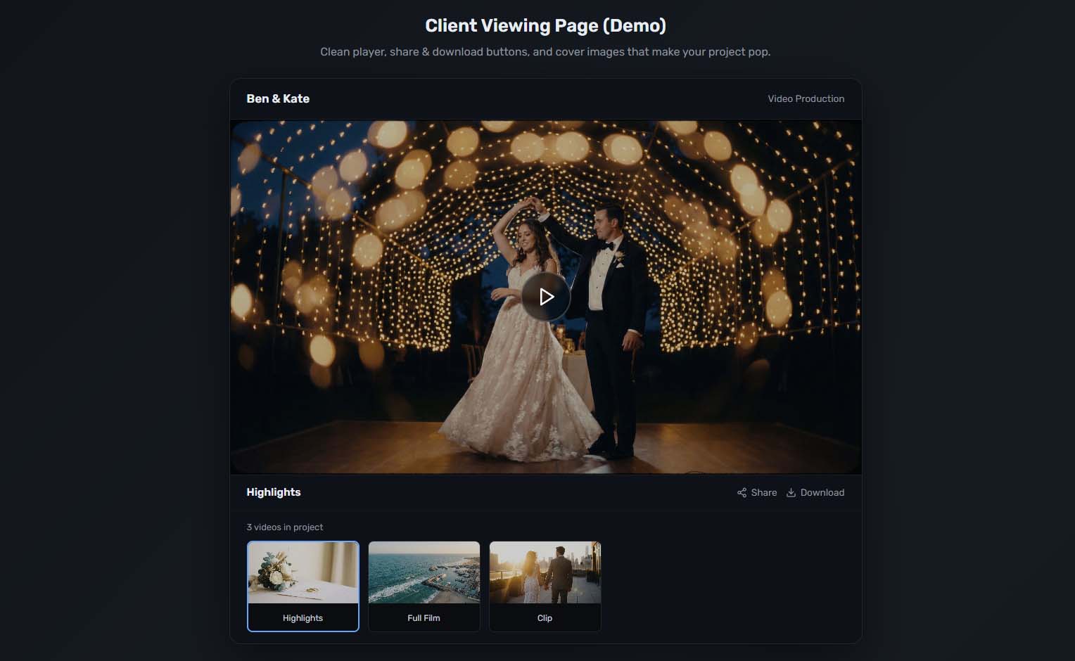 Client Video Gallery